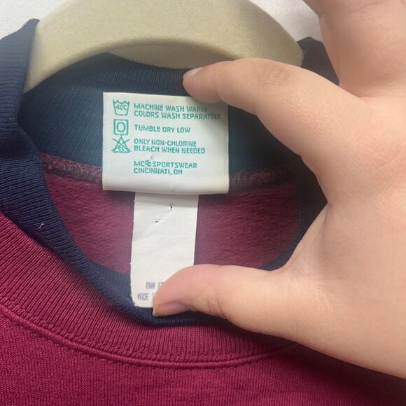 Vintage Burgundy Sweatshirt 3X Embroidered Scarecrow "If I Only Had A Brain" fal - Picture 2 of 9